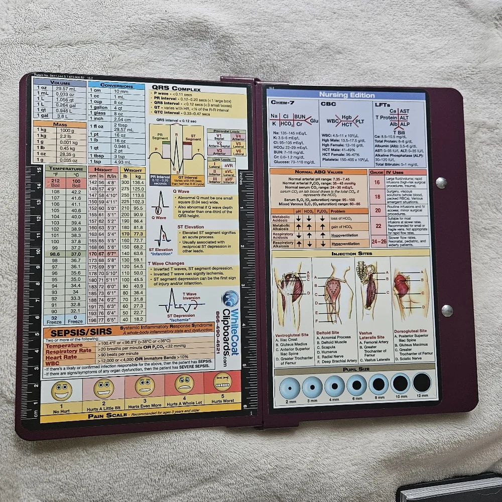 Nursing Edition Medical Reference Clipboard